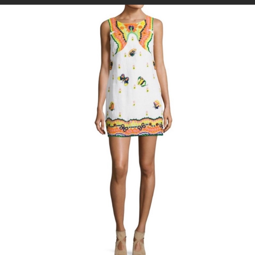 Calypso size S beaded butterfly dress